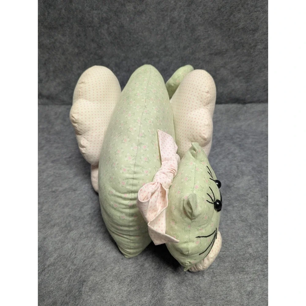Vtg Handmade Granny's Country Cat Soft Stuffy Door Stop